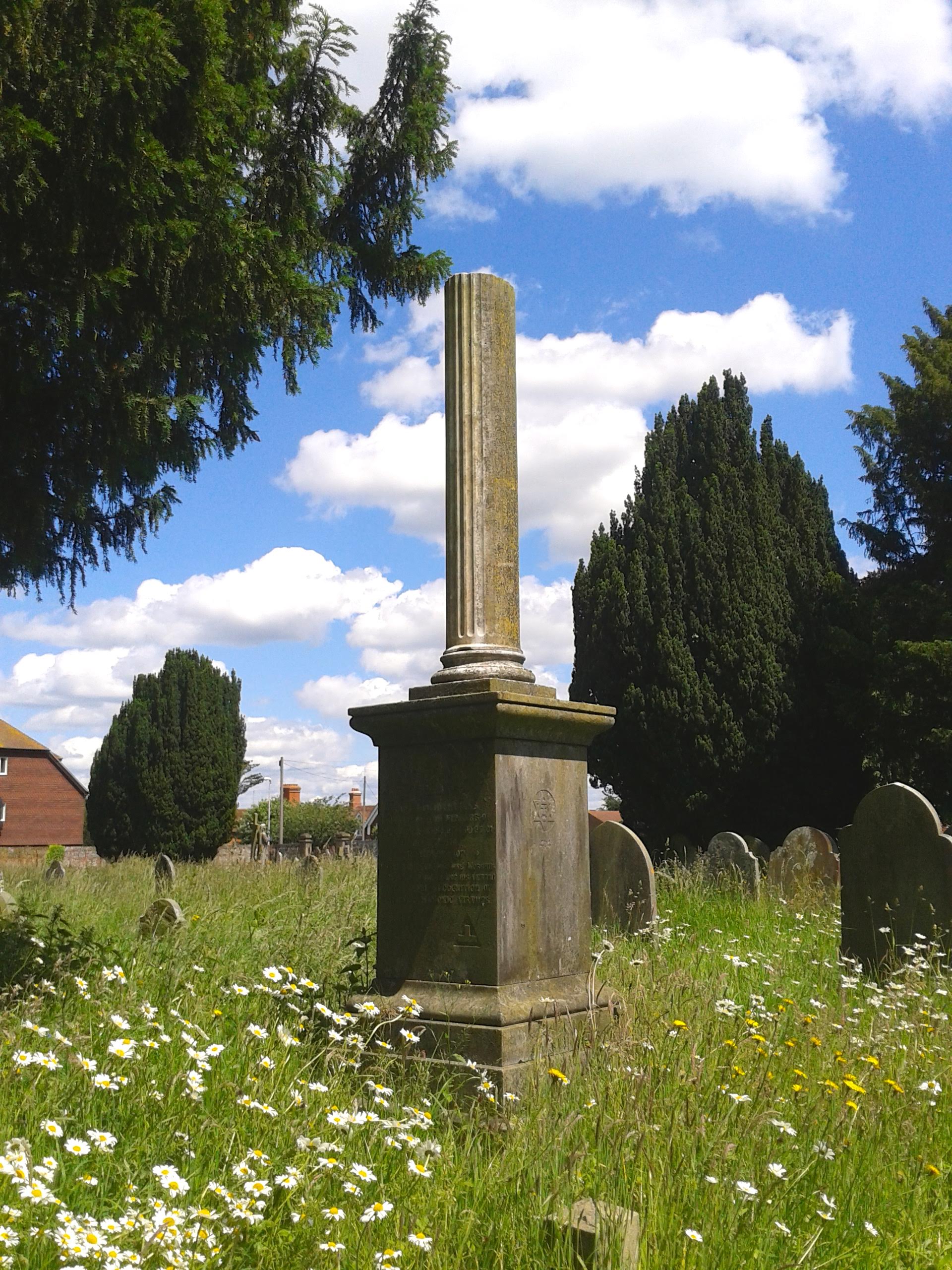 A "broken column" universally commemorates a life cut short in its prime.